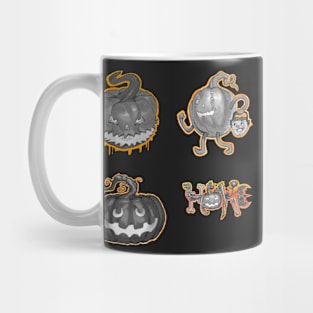 Halloween Grey Jack O' Lantern Sticker Pack Mug